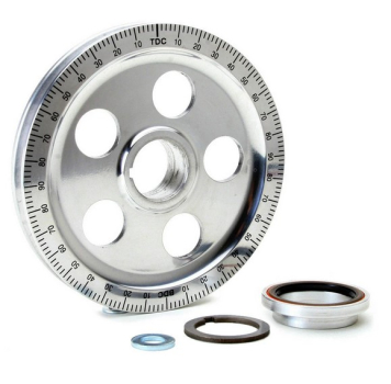 Riemenscheibesatz-med-Sanddichtung-Standard-Diameter-anschraubbar-mit-Alu-Kragen-und-orangefarbener-Dichtung-VW-Käfer-00-8688-0